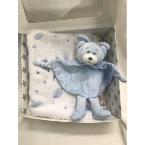 Doudou plaid brodé au prénom