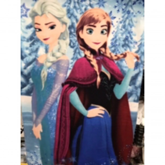 Plaid  Disney la reine des neiges brodé au prénom