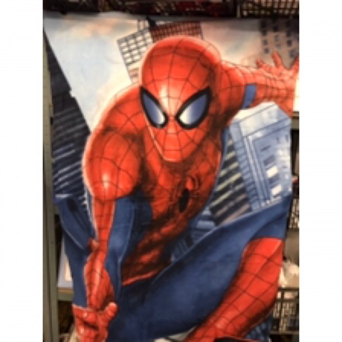 Plaid Disney Spiderman brodé au Prénom