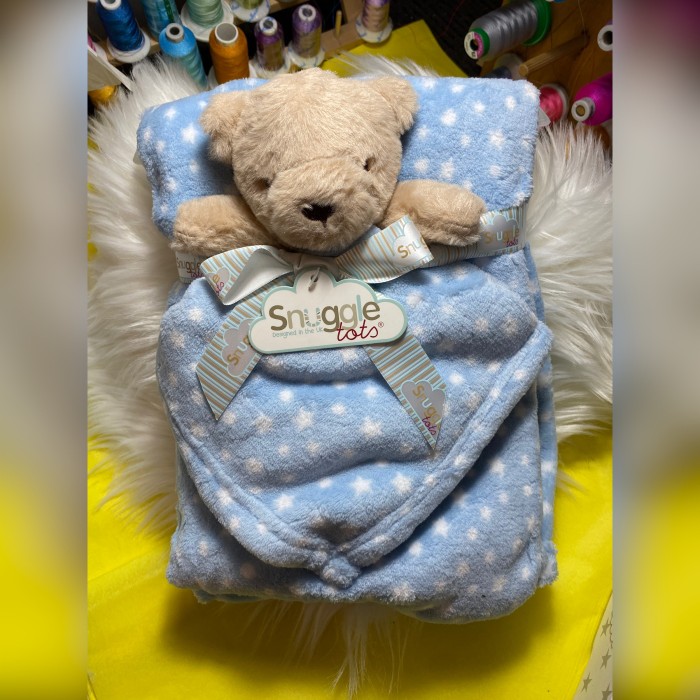 Doudou Plaid doux brodé au prénom