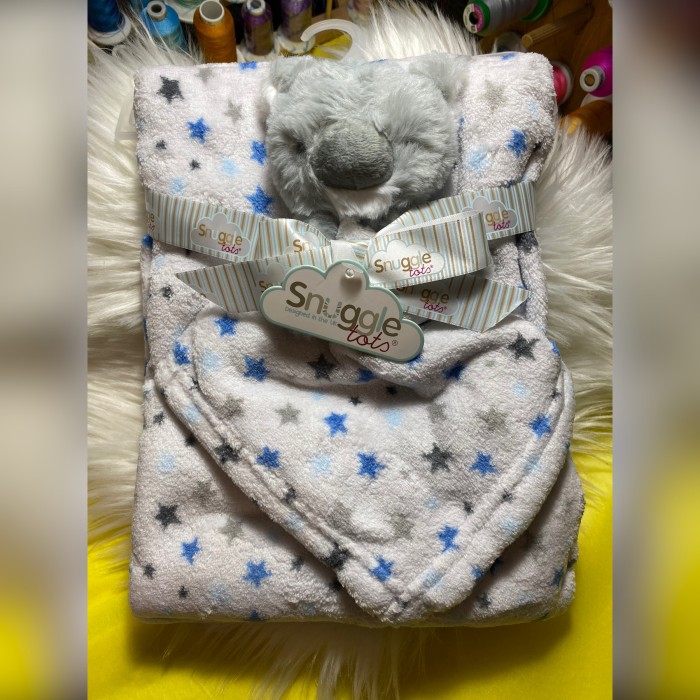 Ensemble Plaid et Peluche Personnalisé avec Prénom Brodé